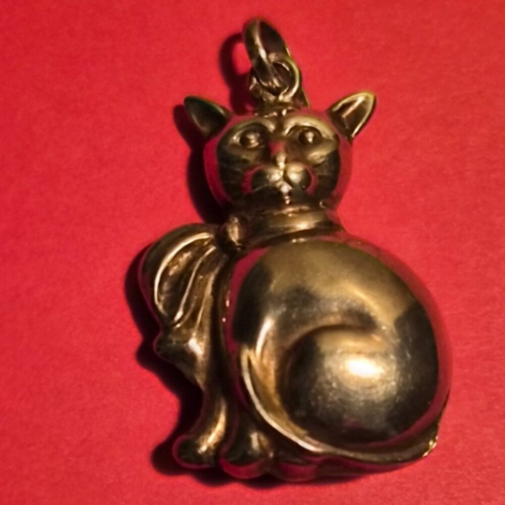 Vintage 925 Cat Pendent